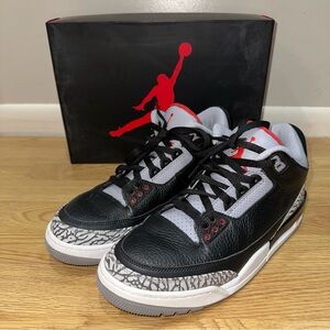 Air Jordan 3 Retro OG Black Cement 2018 Size 9.5